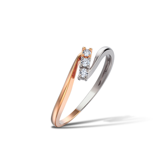 Anello Fabiani Trilogy con diamanti taglio brillante
