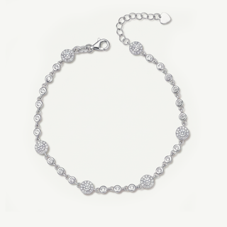 Bracciale Tennis a Cipollina - Fiore Bianco