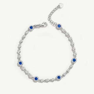 Bracciale Tennis a Cipollina - Fiore Blu