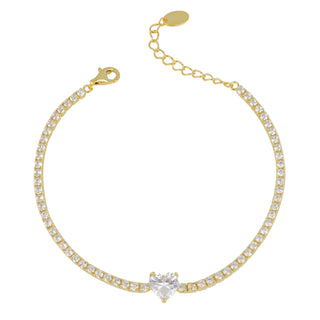 Bracciale Fabiani tennis in argento 925 dorato - Fabiani Gioiellerie