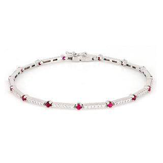 Bracciale Fabiani tennis in oro bianco 9Kt con zirconi - Fabiani Gioiellerie