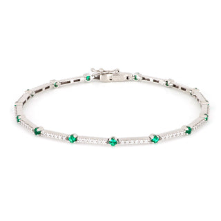 Bracciale Fabiani tennis in oro bianco 9Kt con zirconi - Fabiani Gioiellerie