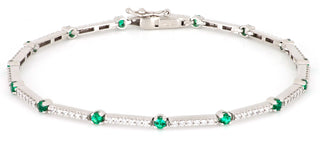 Bracciale Fabiani tennis in oro bianco 9Kt con zirconi - Fabiani Gioiellerie
