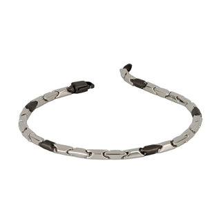 Bracciale Fabiani a maglia bamboo in oro bianco 14Kt - Fabiani Gioiellerie