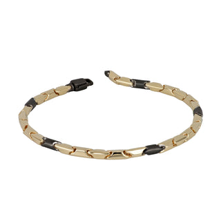 Bracciale Fabiani a maglia bamboo in oro giallo 14Kt - Fabiani Gioiellerie