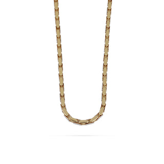 Collana Fabiani a maglia cardano in oro giallo e bianco 14Kt - Fabiani Gioiellerie