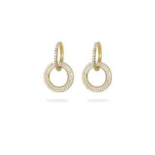 Orecchini Fabiani in argento 925 dorato con zirconi - Fabiani Gioiellerie