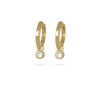 Orecchini Fabiani in argento 925 dorato con zircone - Fabiani Gioiellerie