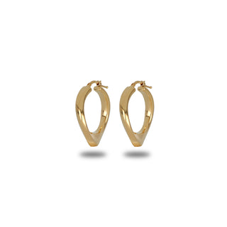 Orecchini Fabiani a cerchio bombato in oro giallo 14Kt - Fabiani Gioiellerie