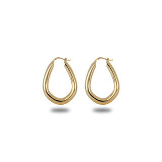 Orecchini Fabiani a cerchio bombato in oro giallo 14Kt - Fabiani Gioiellerie