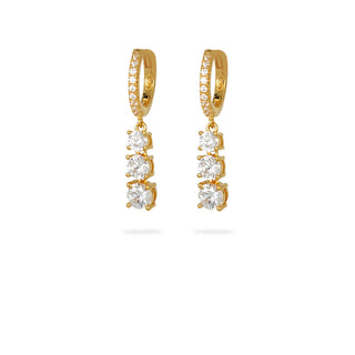 Orecchini Fabiani in argento 925 dorato con zirconi - Fabiani Gioiellerie