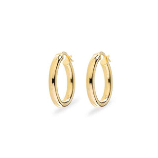 Orecchini Fabiani a cerchio bombato in oro giallo 9Kt - Fabiani Gioiellerie