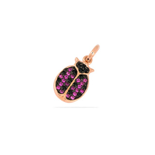 Ciondolo Fabiani coccinella in argento 925 rosato - Fabiani Gioiellerie