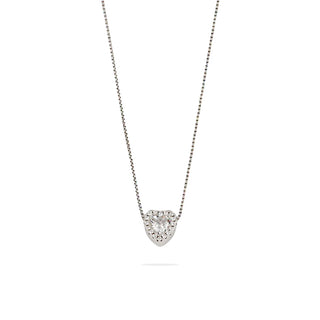 Collana Fabiani margherita in argento con cuore e zirconi - Fabiani Gioiellerie