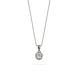 Girocollo Fabiani punto luce in argento con zircone - Fabiani Gioiellerie