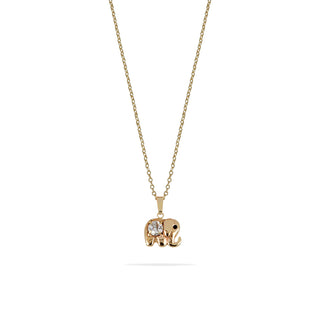 Collana Fabiani in argento con pendente elefante in oro giallo 9Kt - Fabiani Gioiellerie