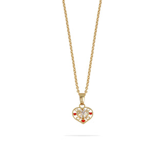 Collana Fabiani in argento con pendente in oro giallo 9Kt e zircone - Fabiani Gioiellerie