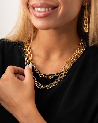 Collana Meridien Jewels in ottone dorato