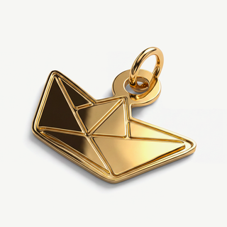 Ciondolo FdM Barchetta Origami - The Gold Thread Forte dei Marmi by Franco Fabiani