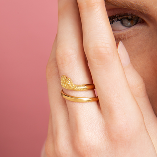 Anello Fabiani serpente in oro giallo 18Kt