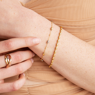 Bracciale Fabiani a chicco di riso in oro giallo 18Kt