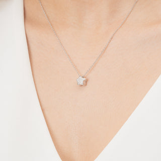 Collana Bubble a stella in oro bianco 18Kt con diamanti