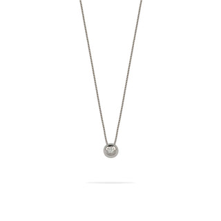 Collana Fabiani punto luce in oro bianco con diamante - Fabiani Gioiellerie