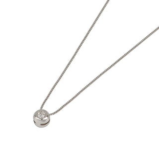 Collana Fabiani punto luce in oro bianco con diamante - Fabiani Gioiellerie