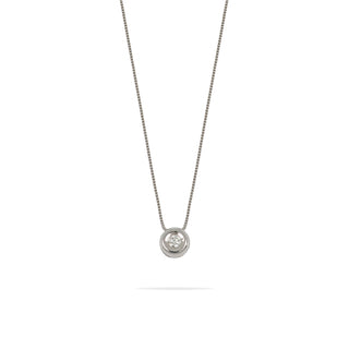 Collana Fabiani punto luce in oro bianco con diamante - Fabiani Gioiellerie