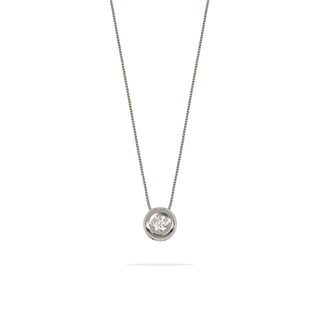 Collana Fabiani punto luce in oro bianco 18Kt con diamante taglio brillante - Fabiani Gioiellerie