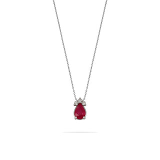 Collana Fabiani in Oro con Diamanti 0,06ct e Rubino 0,65ct
