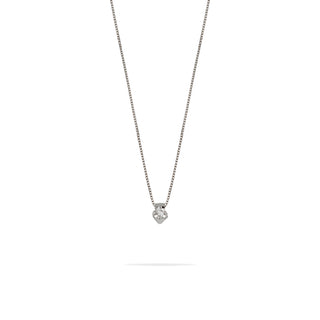 Collana Fabiani punto luce in oro bianco 18Kt con diamante taglio brillante - Fabiani Gioiellerie