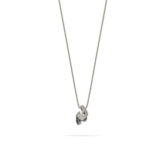 Collana Fabiani punto luce in oro bianco 18Kt con diamante taglio brillante - Fabiani Gioiellerie