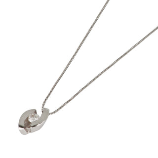 Collana Fabiani punto luce in oro bianco 18Kt con diamante taglio brillante - Fabiani Gioiellerie