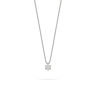 Collana Fabiani punto luce in oro bianco 18Kt con diamante - Fabiani Gioiellerie