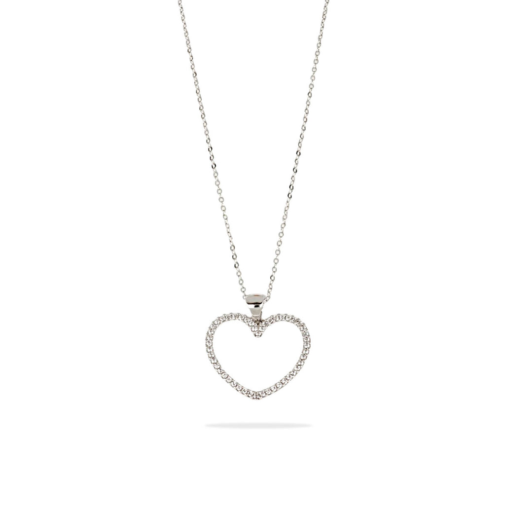 Cuore Collana Donna Argento 925 Con Pendente a