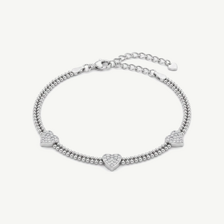 Bracciale con Cuori di Zirconi