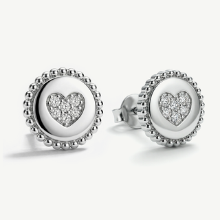 Orecchini Fabiani con Cuore in Argento