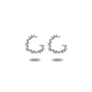 Fabiani 925 silver heart earrings with zirconia