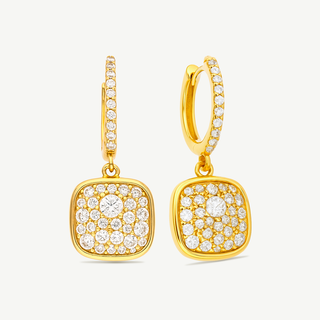 Orecchini Fabiani in argento con pendente pavé di zirconi