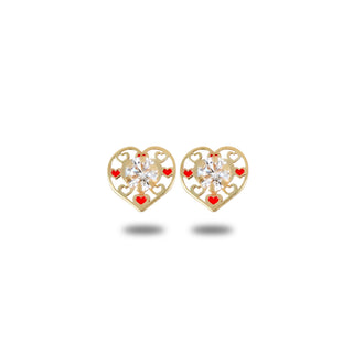 Orecchini Fabiani in oro giallo 9Kt a cuore - Fabiani Gioiellerie