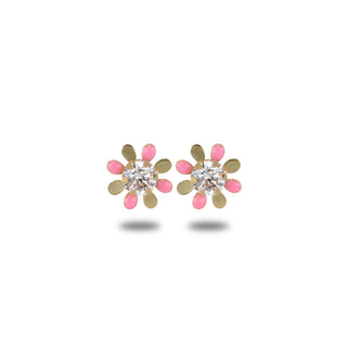 Orecchini Fabiani in oro giallo 9Kt con fiore - Fabiani Gioiellerie