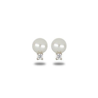 Orecchini Fabiani in argento con perla bianca e zircone - Fabiani Gioiellerie