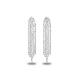 Orecchini Fabiani Pendenti in Argento e Zirconi