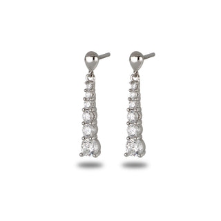 Orecchini Fabiani tennis scalare in argento 925 - Fabiani Gioiellerie