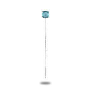Mono orecchino Fabiani pendente in argento 925 con zircone celeste