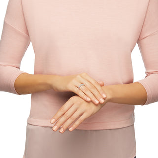 Anello Matrix, Bianco, Placcato rodio