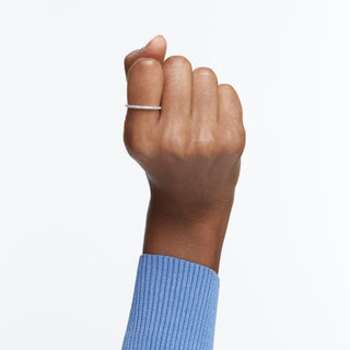 Anello Matrix Vittore, Taglio Round, Bianco, Placcato rodio