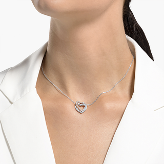 Collana Hyperbola, Cuore, Bianca, Mix di finiture