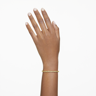 Braccialetto Matrix Tennis, Taglio tondo, Giallo, Placcato color oro